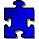 download Blue Jigsaw Piecev13 clipart image with 0 hue color