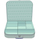 download Suitcase With Compartment clipart image with 0 hue color
