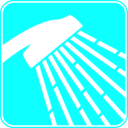 download Shower Icon clipart image with 180 hue color