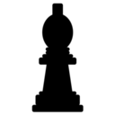 download Chesspiece Bishop clipart image with 180 hue color