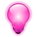 download Glowing Light Bulb clipart image with 270 hue color