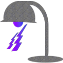 download Lamp Icon clipart image with 225 hue color