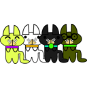 download Cartoon Cats clipart image with 45 hue color