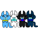 download Cartoon Cats clipart image with 180 hue color