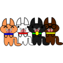 download Cartoon Cats clipart image with 0 hue color
