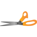 download Orange Scissors clipart image with 0 hue color