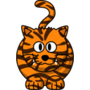 download Cartoon Tiger clipart image with 0 hue color