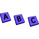download Abc clipart image with 225 hue color