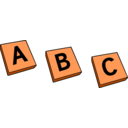download Abc clipart image with 0 hue color
