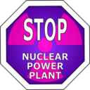 download Stop Nuclear Power Plant clipart image with 270 hue color