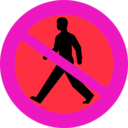 download No Entry Sign With A Man clipart image with 315 hue color
