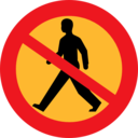 No Entry Sign With A Man