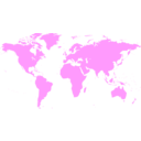 download World Map clipart image with 90 hue color