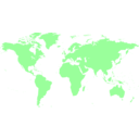 download World Map clipart image with 270 hue color