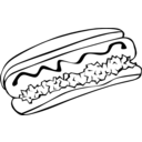 download Fast Food Lunch Dinner Hot Dog clipart image with 0 hue color
