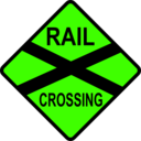 download Cautio Railway Crossing clipart image with 45 hue color