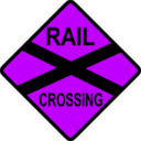 download Cautio Railway Crossing clipart image with 225 hue color