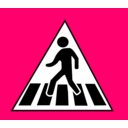 download Crossing Traffic Sign clipart image with 90 hue color