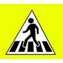 download Crossing Traffic Sign clipart image with 180 hue color