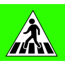 download Crossing Traffic Sign clipart image with 225 hue color