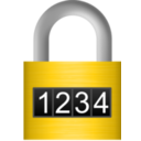download Combination Lock clipart image with 0 hue color