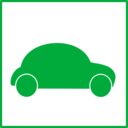 download Eco Green Car Icon clipart image with 45 hue color