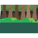 download Forest Scene clipart image with 0 hue color