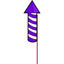 download Rocket Fireworks clipart image with 270 hue color