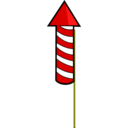 download Rocket Fireworks clipart image with 0 hue color