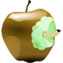 download Apple With Worm Dan Ger 01r clipart image with 45 hue color