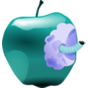 download Apple With Worm Dan Ger 01r clipart image with 180 hue color