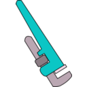 download Pipe Wrench clipart image with 180 hue color