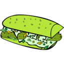 download Fast Food Breakfast Sub Sandwich clipart image with 45 hue color