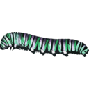 download Caterpillar D Plexippus clipart image with 90 hue color