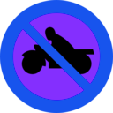 download No Motorbikes clipart image with 225 hue color