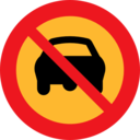 No Cars Sign