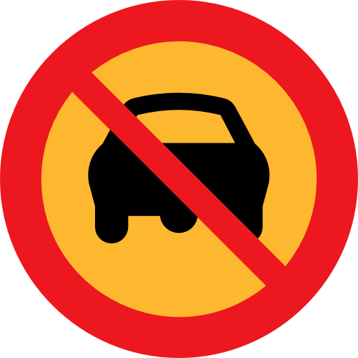 No Cars Sign