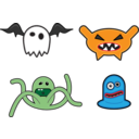 download Cartoon Monsters clipart image with 0 hue color