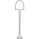 download Simple Shovel clipart image with 45 hue color