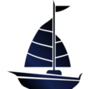 download Simple Sailboat clipart image with 180 hue color