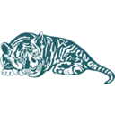 download Tiger Cub clipart image with 180 hue color