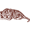 download Tiger Cub clipart image with 0 hue color