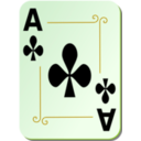 download Ornamental Deck Ace Of Clubs clipart image with 45 hue color