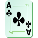 download Ornamental Deck Ace Of Clubs clipart image with 90 hue color