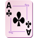 download Ornamental Deck Ace Of Clubs clipart image with 270 hue color