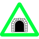 download Roadsign Tunnel clipart image with 135 hue color