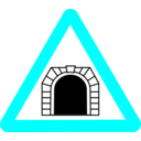 download Roadsign Tunnel clipart image with 180 hue color