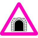 download Roadsign Tunnel clipart image with 315 hue color