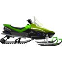 download Snowmobile clipart image with 225 hue color