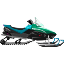download Snowmobile clipart image with 315 hue color